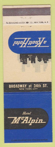 Matchbook Cover - Hotel McAlpin New York City