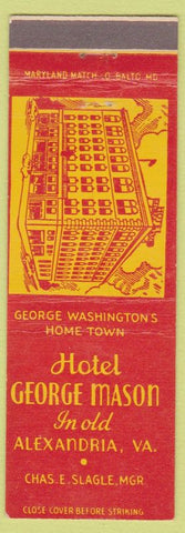 Matchbook Cover - Hotel George Mason Alexandria VA
