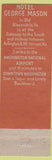 Matchbook Cover - Hotel George Mason Alexandria VA
