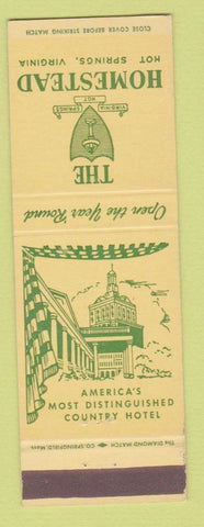Matchbook Cover - Homestead Hot Springs VA