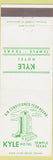 Matchbook Cover - Kyle Hotel Temple TX