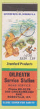 Matchbook Cover - Gilreath Standard oil gas Rossville GA monkey