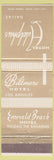 Matchbook Cover - Hotel Adolphus Dallas TX Biltmore Los Angeles CA