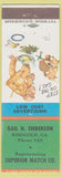 Matchbook Cover - Gail Emberson Superior Match Ringgold GA low phone monkey