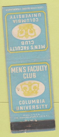 Matchbook Cover - Men's Faculty Club Columbia University NYC WEAR
