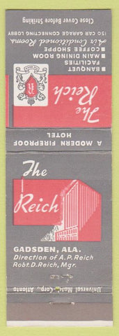Matchbook Cover - The Reich Hotel Gadsden AL