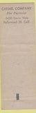 Matchbook Cover - Alpha Chi Omega WORN Carmel Papers Hollywood CA