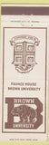 Matchbook Cover - Brown University Bears Providence RI