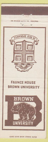 Matchbook Cover - Brown University Bears Providence RI