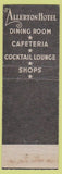 Matchbook Cover - Allerton Hotel Chicago IL