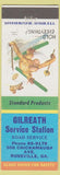 Matchbook Cover - Gilreath Standard oil gas Rossville GA monkey skiing