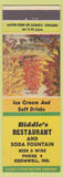 Matchbook Cover - Biddle's Restaurant Cromwell IN low phone Indian Summer