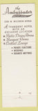 Matchbook Cover - Ambassador Motor Hotel Milwaukee WI