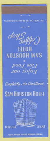 Matchbook Cover - Sam Houston Hotel Houston TX blue