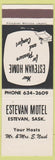 Matchbook Cover - Estevan Motel SK