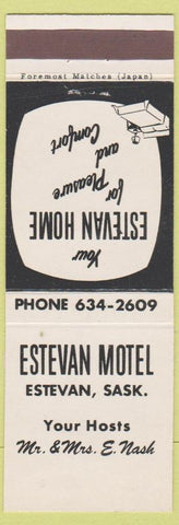 Matchbook Cover - Estevan Motel SK