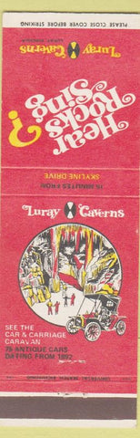 Matchbook Cover - Luray Caverns VA Car Museum