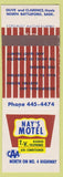 Matchbook Cover - Nay's Motel North Battleford SK