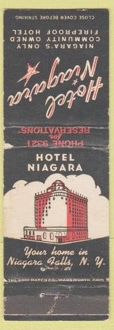 Matchbook Cover - Hotel Niagara Niagara Falls NY WEAR