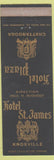 Matchbook Cover - Hotel Plaza Chattanooga TN St James Knoxville TN