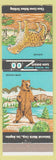 Matchbook Cover - San Diego Zoo CA Jaguar Brown Bear