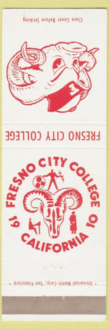Matchbook Cover - Frsno City College CA Rams