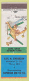 Matchbook Cover - Gail Emberson Superior Match Ringgold GA monkey skiing