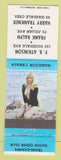 Matchbook Cover - Trans Canada Match Club Hamilton ON pinup blue band