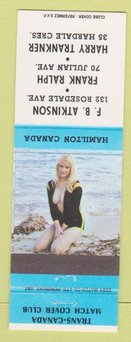 Matchbook Cover - Trans Canada Match Club Hamilton ON pinup blue band