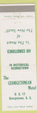 Matchbook Cover - Georgetonian Motel Georgetown SC