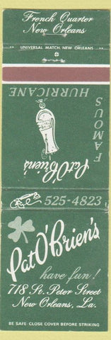 Matchbook Cover - Pat O'Brien's Bar New Orleans LA