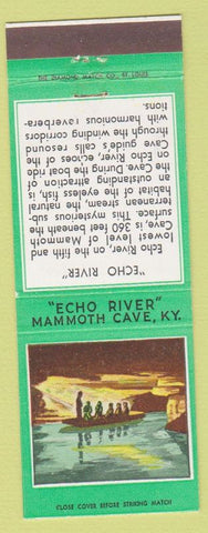 Matchbook Cover - Echo River Mammoth Cave KY