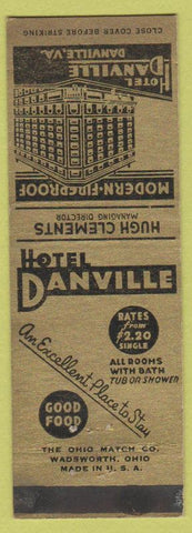 Matchbook Cover - Hotel Danville VA