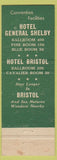 Matchbook Cover - Hotel Bristol VA General Shelby