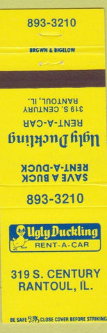 Matchbook Cover - Ugly Duckling Car Rentals Rantoul IL