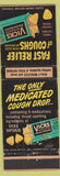 Matchbook Cover - Vicks Cough Drops Medicated WORN