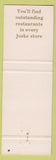 Matchbook Cover - Joske's Department Store Houston TX green