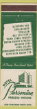 Matchbook Cover - Hotel Parsonian Parsons KS