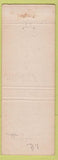 Matchbook Cover - Thomas Jefferson Hotel Charlottesville VA light green