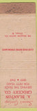 Matchbook Cover - Ebenezer Scrooge Christmas Blanton Grocery WEAR