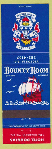 Matchbook Cover - Hotel Douglas Victoria BC Bounty Room