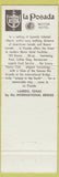 Matchbook Cover - La Posada Motor Hotel Laredo TX Master Hosts