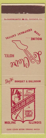 Matchbook Cover - LeClaire Hotel Moline IL Farm Equipment