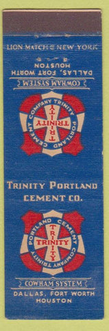 Matchbook Cover - Portland Cement Trinity Dallas Fort Worth Houston TX