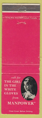 Matchbook Cover - Manpower Temp Agency St Catharines ON girlie WEAR