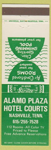 Matchbook Cover - Alamo Plaza Hotel Courts Nashville TN