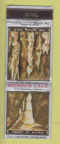 Matchbook Cover - Wonder Cave Monteagle TN Totem Pole Priest at Altar