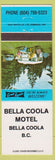 Matchbook Cover - Bella Coola Motel BC camper