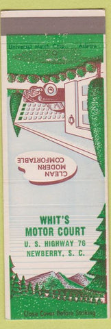 Matchbook Cover - Whit's Motor Court Newberry SC