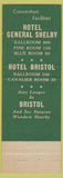 Matchbook Cover - Hotel Brisol VA